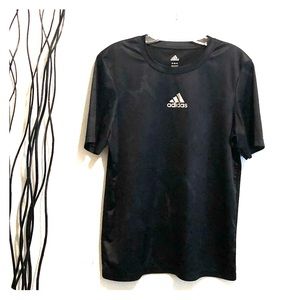 Boys Black Adidas Athletic T-shirt Size XL 18